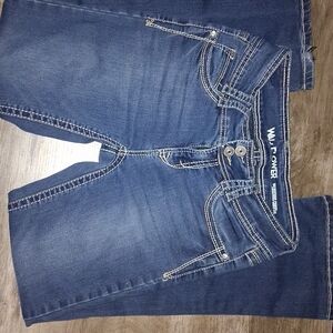 Wallflower Women's Boot Cut Blue Jeans